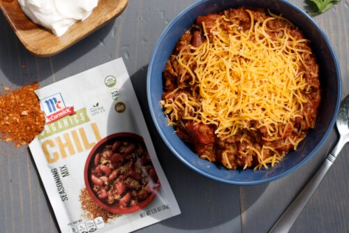 McCormick® Organic Non GMO Gluten Free Chili Seasoning Mix Perspective: top