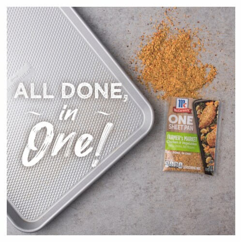 McCormick® One Sheet Pan Farmer's Market Chicken & Vegetables Seasoning Mix Perspective: top