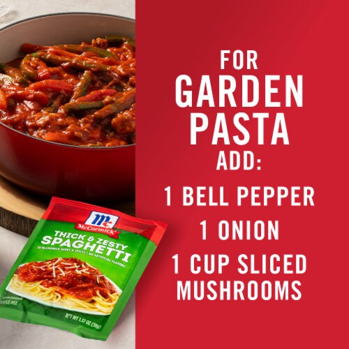 McCormick Thick And Zesty Spaghetti Sauce Seasoning Mix Perspective: top