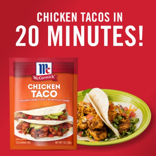 McCormick Chicken Taco Seasoning Mix Perspective: top