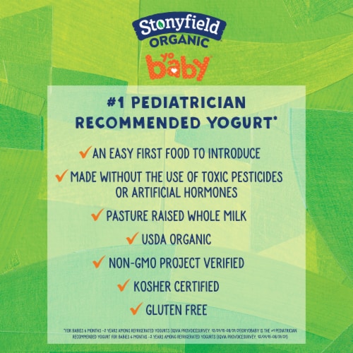Stonyfield Organic® Kids Strawberry Low Fat Yogurt Perspective: top