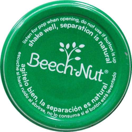 Beech-Nut Stage 2 Just Carrot Corn & Pumpkin Baby Food Jar Perspective: top