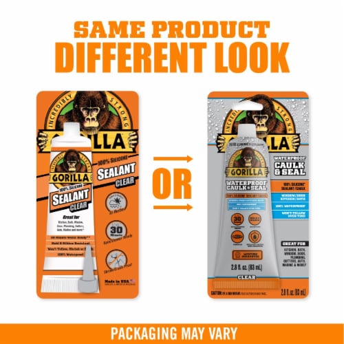 Gorilla® 100% Silicone Clear Sealant Perspective: top