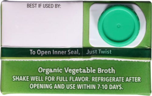 Pacific Foods® Organic Plant-Based Vegetable Broth Perspective: top