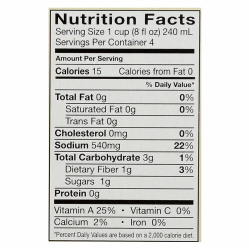 Organic Vegetable Broth 8oz/4pk Perspective: top