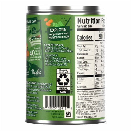 Pacific Foods Organic Spicy Chicken Noodle Soup Perspective: top