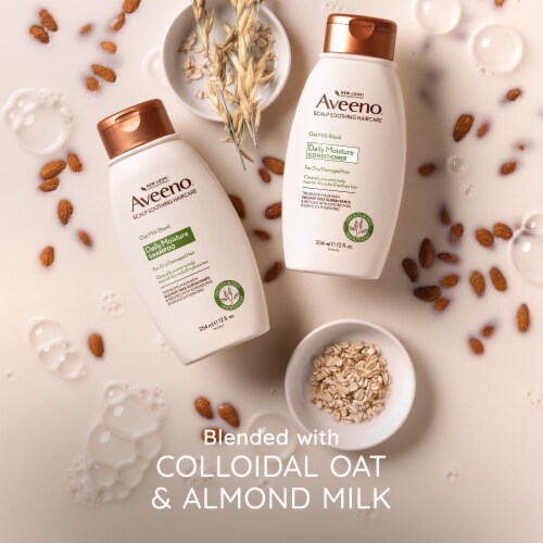 Aveeno Oat Milk Blend Daily Moisture Conditioner, Ultra-Hydrating, for Dry, Damaged Hair Perspective: top