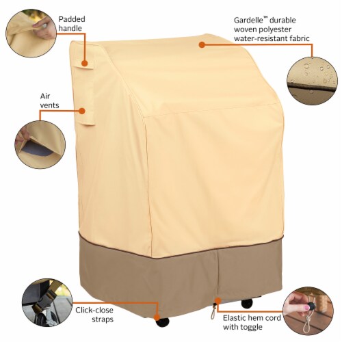 Classic Accessories Veranda Small Spaces Grill Cover, Small (56-306-011501-EC) Perspective: top