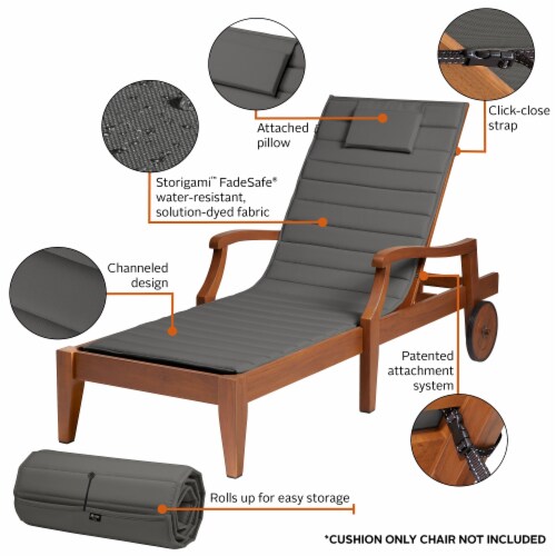 Storigami Water Resistant 74 x 23 Inch Chaise Lounge Cushion