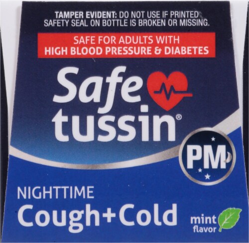 Safetussin® Nighttime Cough + Cold Relief Liquid Perspective: top