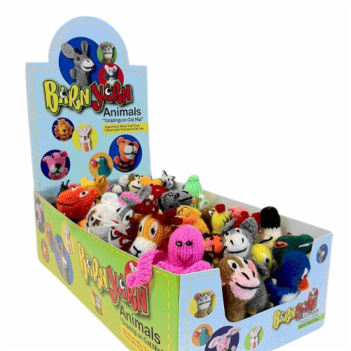 Chilly Dog Barn Yarn Hand Knit Wool Cat Toy with Catnip (12 Pack) Perspective: top