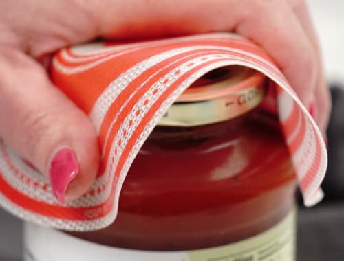 RSVP International Silicone Jar Opener - Red Perspective: top