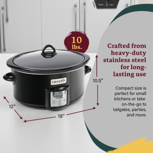 Crock Pot 4 Quart Digital Count Down Food Slow Cooker Kitchen