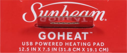 Sunbeam GoHeat USB Powered Heating Pad Perspective: top