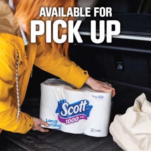Scott 1000 Toilet Paper Regular Rolls 1 Ply Toilet Tissue Perspective: top