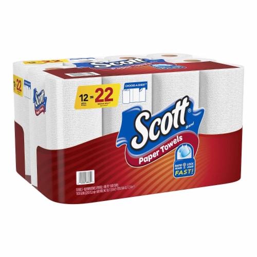 Scott Paper Towels Choose-A-Sheet - Mega Rolls Perspective: top