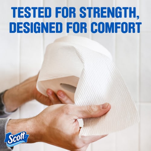 Scott Comfort Plus Toilet Paper Double Rolls 1 Ply Toilet Tissue Perspective: top