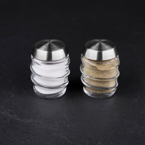 Cole & Mason Salt Pepper Shakers - Stainless Steel Perspective: top