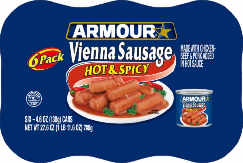 Armour® Star Canned Vienna Sausage Hot & Spicy Flavor Perspective: top
