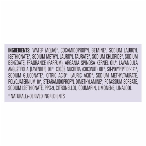 Love Beauty and Planet Sulfate-Free Smooth & Serene Argan Oil & Lavender Shampoo for Frizz Control Perspective: top