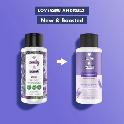 Love Beauty & Planet Smoothe & Serene Argan Oil & Lavender Conditioner Perspective: top