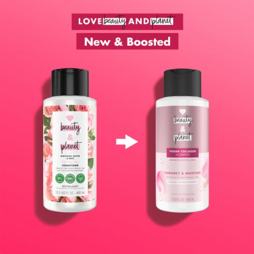 Love Beauty and Planet Blooming Color Murumuru Butter & Rose Biodegradable Conditioner Perspective: top