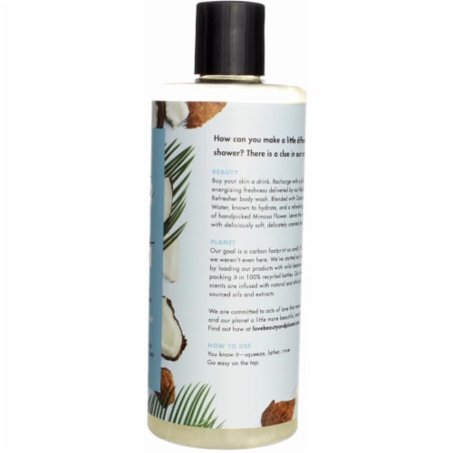 Love Beauty & Planet Radical Refresher Coconut Water & Mimosa Flower Hydrating Body Wash Perspective: top