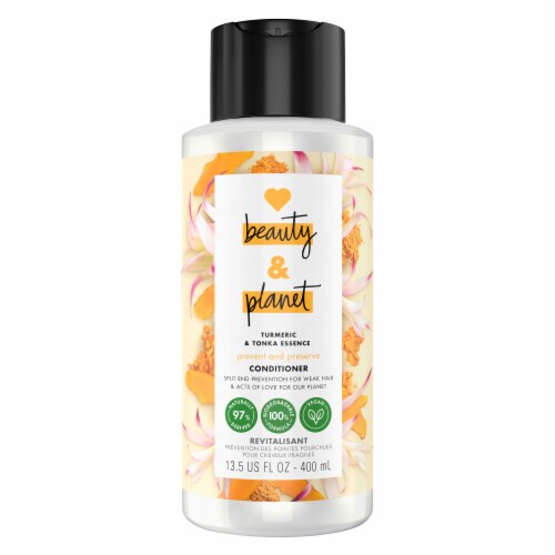 Love Beauty & Planet Prevent & Preserve Turmeric & Tonka Essence Conditioner Perspective: top