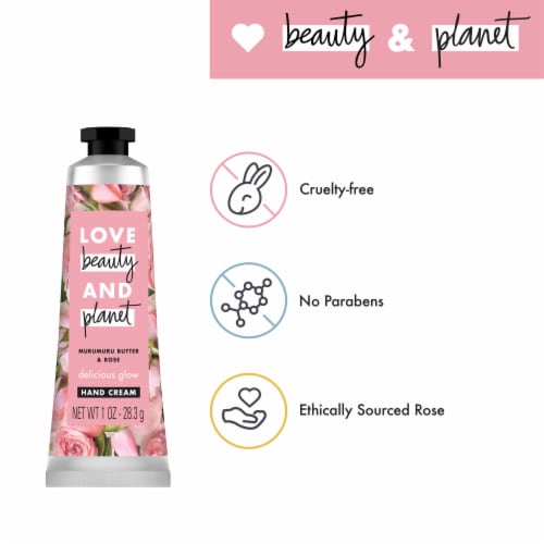 Love Beauty and Planet Murumuru Butter & Rose Delicious Glow Hand Cream Perspective: top