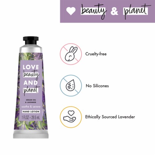 Love Beauty and Planet Argan Oil & Lavender Soothe & Serene Hand Lotion Perspective: top