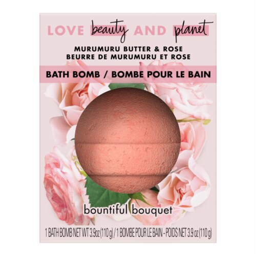 Love Beauty & Planet Bountiful Bouquet Murumuru Butter & Rose Bath Bomb Perspective: top