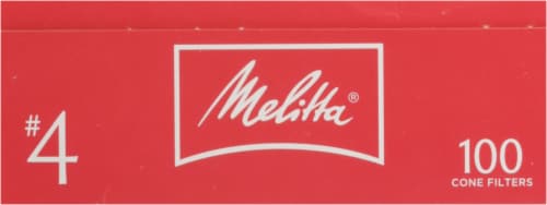 Melitta® #4 Cone Paper Coffee Filters - White Perspective: top