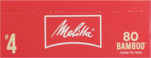 Melitta® #4 Bamboo Cone Coffee Filters Perspective: top