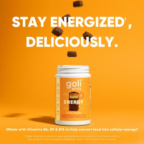 Goli® Bites Salted Caramel Chocolate Flavored Energy Bites Perspective: top