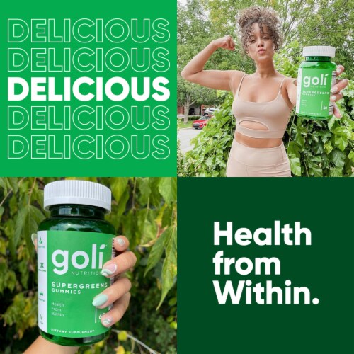 Goli® Nutrtion Supergreens Gummies Supplement Perspective: top