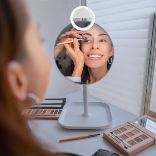 LED Selfie Ring Light Battery Operated Dimmable Perspective: top