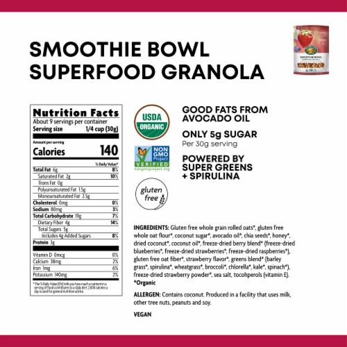 Nature's Path Smoothie Bowl Granola Perspective: top
