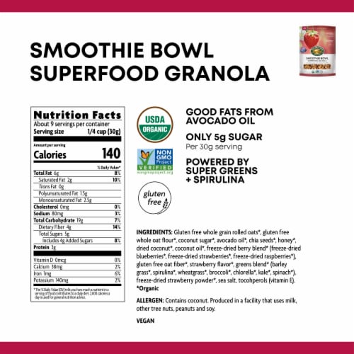 Nature's Path Smoothie Bowl Granola Perspective: top