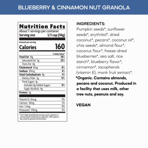 Nature's Path Ketola Crunch® Blueberry & Cinnamon Nut Granola Perspective: top