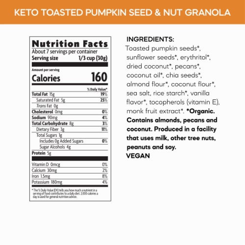 Nature's Path Ketola Crunch® Toasted Pumpkin Seed & Vanilla Nut Granola Perspective: top