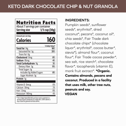 Nature's Path Ketola Crunch® Dark Chocolate Chip & Nut Granola Perspective: top