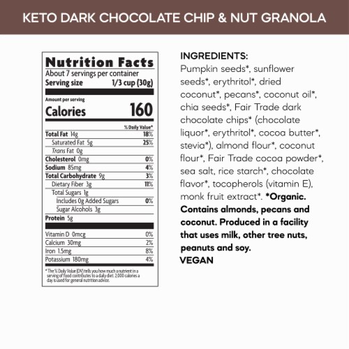 Nature's Path Ketola Crunch® Dark Chocolate Chip & Nut Granola Perspective: top
