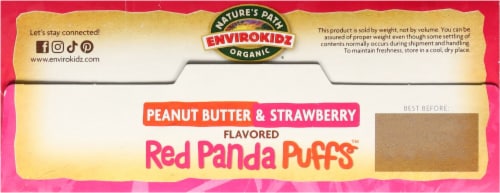 Nature's Path EnviroKidz Organic Red Panda Puffs Peanut Butter & Strawberry Cereal Perspective: top