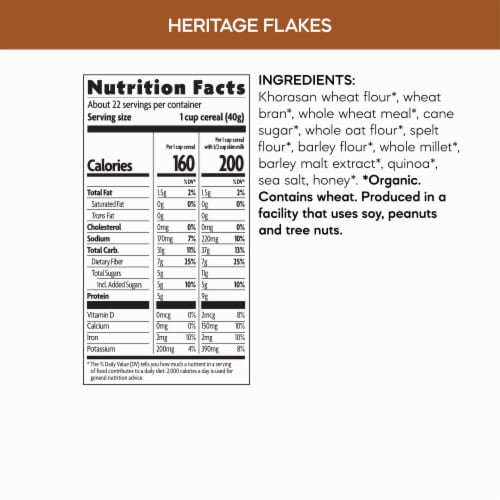 Nature's Path Heritage Flakes® Breakfast Cereal Perspective: top