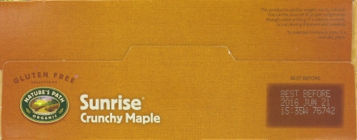 Nature's Path Organic® Sunrise® Crunchy Maple Cereal Perspective: top