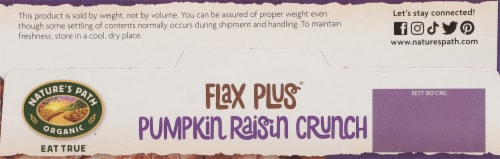 Nature's Path Organic® Flax Plus® Pumpkin Raisin Crunch Cereal Perspective: top