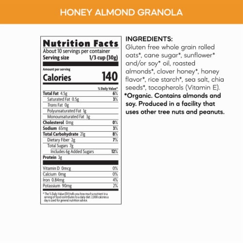 Nature's Path Honey Almond Granola Perspective: top
