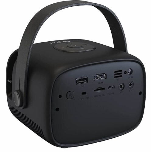 RCA RPJ264BLK Retro 480P Black Portable Home Theater Projector Perspective: top