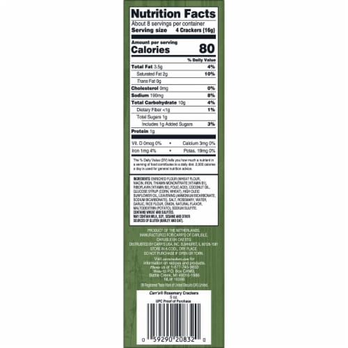 Carr's Rosemary Crackers Perspective: top
