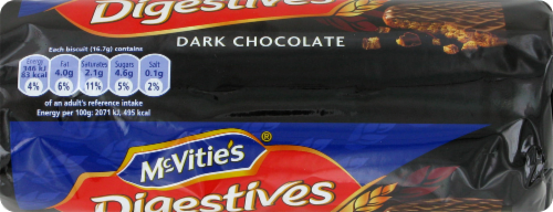 Mcvitie's® Dark Chocolate Digestive Biscuits Perspective: top